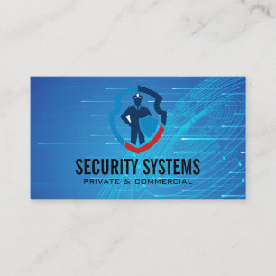 Carte De Visite Protection de sécurité Technologie en ligne