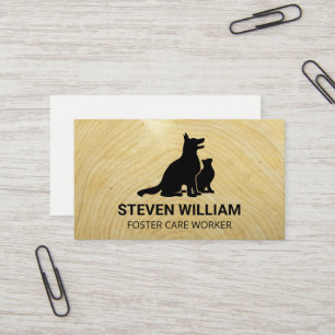 Carte De Visite Protection des animaux Abri Chat de chien Bo