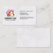 Carte De Visite Protection des animaux | Animaux assis | Marbre (Devant / Derrière)