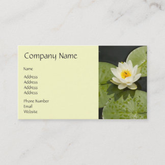 Carte De Visite Protections de lis et fleur de Lotus blanc