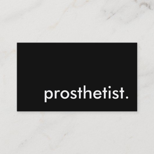 Carte De Visite prothétiste. (Devant)