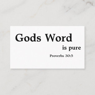 Carte De Visite Proverbes 30:5