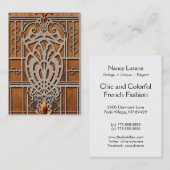 CARTE DE VISITE PROVIDENCE : FLEUR DE LIS (Devant / Derrière)