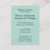 CARTE DE VISITE PROVIDENCE : HOLLYWOOD REGENCY (Dos)