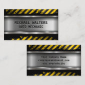 Carte De Visite Prudence | Acier métallique brossé (Devant / Derrière)