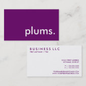 Carte De Visite prunes. (Devant / Derrière)