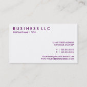 Carte De Visite prunes. (Dos)