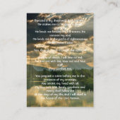 Carte De Visite Psalm 23Scripture Memorial Keepsake  (Dos)