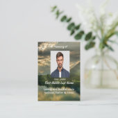 Carte De Visite Psalm 23Scripture Memorial Keepsake  (Debout devant)