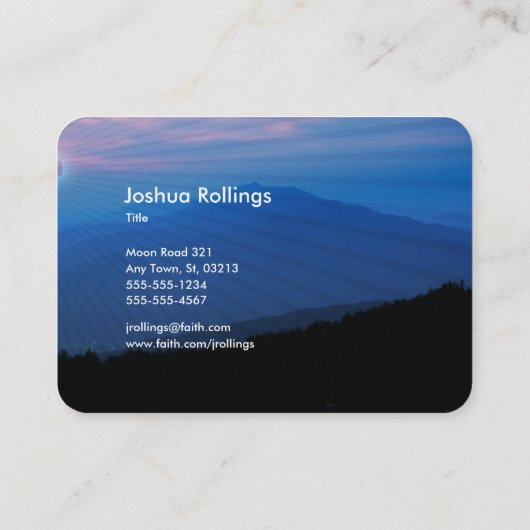 Carte De Visite Psaume 121 ; 1-2 - Chrétien (Dos)