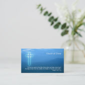 Carte De Visite Psaume 121 ; 1-2 | Croix chrétienne brillante (Debout devant)