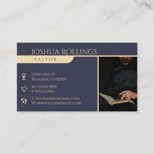 Carte De Visite Psaume 121 ; 1-2 | Inspiration chrétienne (Devant)