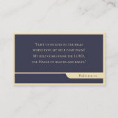 Carte De Visite Psaume 121 ; 1-2 | Inspiration chrétienne (Dos)