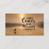 Carte De Visite Psaume 30:5 Joie arrive le matin Bible Verse (Devant)