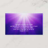 Carte De Visite Psaume 37 ; 4-5 - Chrétien (Dos)