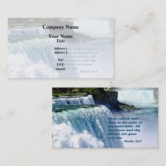 Carte De Visite Psaume 42:7 (Devant / Derrière)