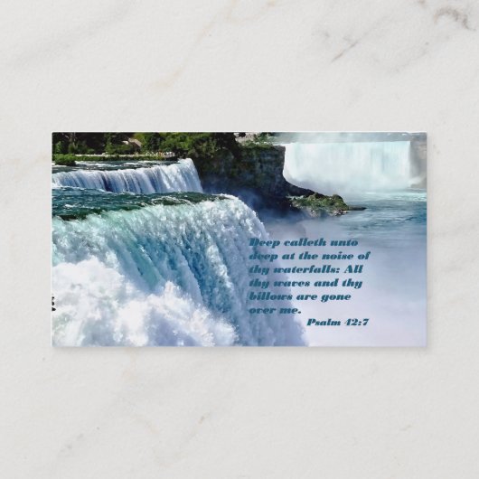 Carte De Visite Psaume 42:7 (Dos)