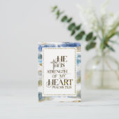 Carte De Visite Psaume 73:26 Il est la force de mon coeur (Debout devant)