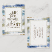 Carte De Visite Psaume 73:26 Il est la force de mon coeur (Devant / Derrière)