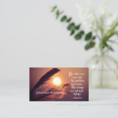 Carte De Visite Psaume 91:4 Il vous couvrira de ses plumes (Debout devant)