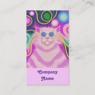 Carte De Visite Psy-cat-delic Portrait rose