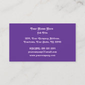 Carte De Visite Psy-cat-delic Portrait rose violet dos (Dos)