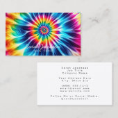 Carte De Visite Psychedelic Rainbow Retro TIe-Dye (Devant / Derrière)