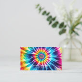 Carte De Visite Psychedelic Rainbow Retro TIe-Dye (Debout devant)