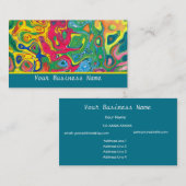 Carte de visite psychédélique coloré (Devant / Derrière)
