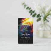 Carte de visite psychédélique de fractales d'éclat (Debout devant)