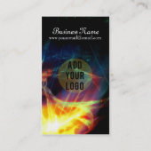 Carte de visite psychédélique de fractales d'éclat (Dos)