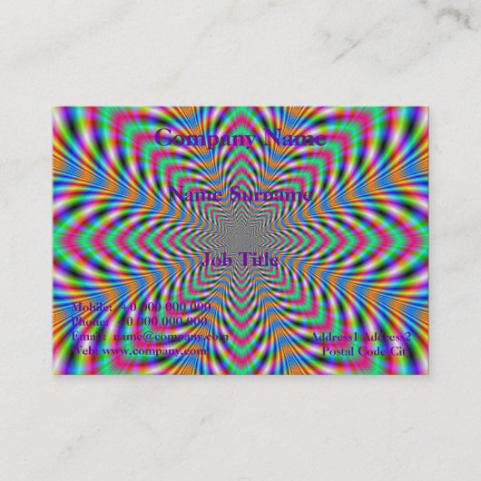 Carte de visite psychédélique étoile (Devant)