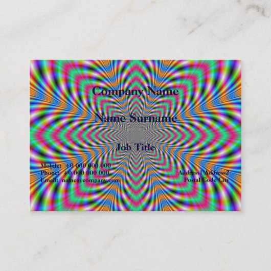 Carte de visite psychédélique étoile (Devant)