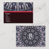 CARTE DE VISITE PSYCHÉDELIQUE KALEIDOSCOPE /MYSTIC MEMORIS MONOGRA (Devant / Derrière)