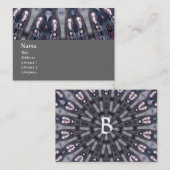 CARTE DE VISITE PSYCHÉDELIQUE KALEIDOSCOPE /MYSTIC MEMORIS MONOGRA (Devant / Derrière)