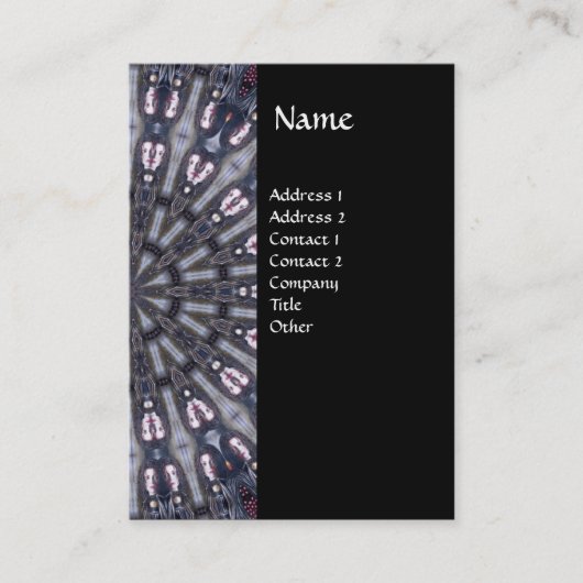 CARTE DE VISITE PSYCHÉDELIQUE KALEIDOSCOPE /MYSTIC MEMORIS MONOGRA (Devant)