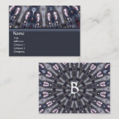 CARTE DE VISITE PSYCHÉDELIQUE KALEIDOSCOPE /MYSTIC MEMORIS MONOGRA (Devant / Derrière)