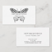 Carte De Visite Psychiatre Conseiller Thérapiste Papillon (Devant / Derrière)