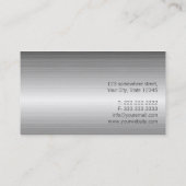 Carte de visite psychiatre en métal clair (Dos)