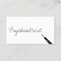 Carte de visite psychiatre manuscrit