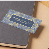 Carte De Visite Psychiatre ou conseiller Zen Blue Gold Ginkgo