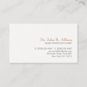 Carte De Visite Psychiatre professionnel simple et élégant (Devant)