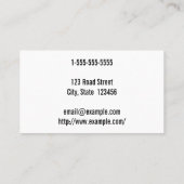 Carte De Visite Psychiatre simple, audacieuse, qui attrape les yeu (Dos)