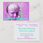 Carte de visite psychique avec la tête de (Devant / Derrière)