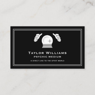 Carte De Visite Psychique Clairvoyant Fortune Teller Crystal Ball