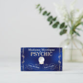 Carte De Visite Psychique Crystal Ball Or et Bleu (Debout devant)