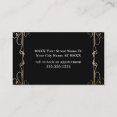 Carte De Visite Psychique Crystal Ball Or et Noir (Dos)