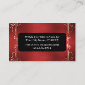 Carte De Visite Psychique Crystal Ball Or et Rouge (Dos)