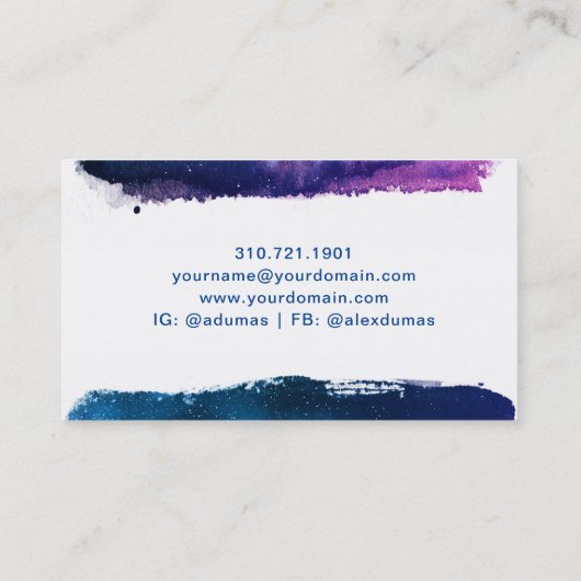 Carte de visite psychique de lecture d'astrologie (Dos)