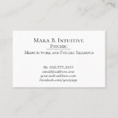 Carte De Visite *~* Psychique Moyen Intuitif Lecteur Aquarelle (Dos)